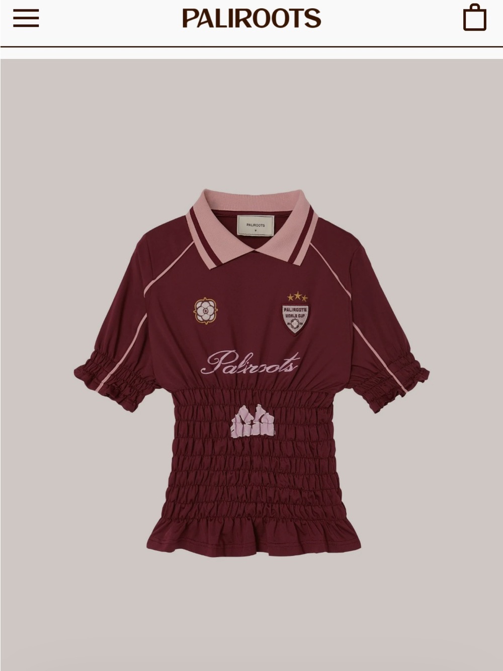 NWT Paliroots Scrunch Jersey in Burgundy red size M